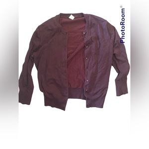 Purple JCrew Cardigan Size L
